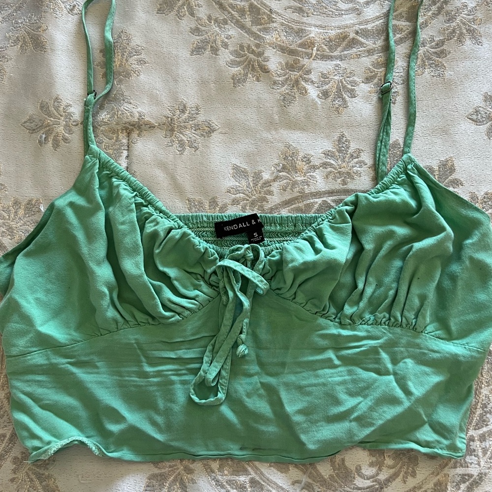 Kendall & Kylie - Crop Top.  Green.  Size S.